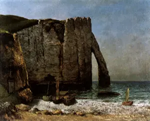 Realist: Cliffs at Etretat, by Courbet