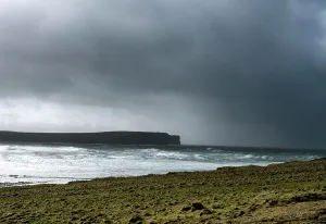 Raincloud: Cliffs, Mainland, Orkney, Scotland