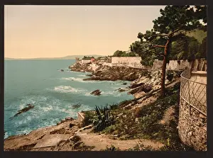 Nervi: The cliffs, Nervi, Genoa, Italy