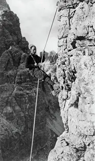 A climber during the ascent of the