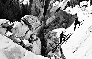 Bossons: Climbing the Bossons Glacier, Mont Blanc, Victorian period