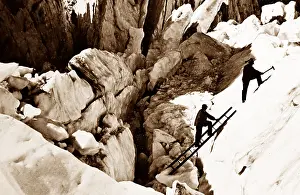Bossons: Climbing the Bossons Glacier, Mont Blanc, Victorian period
