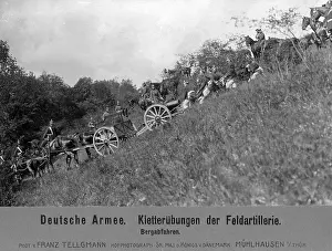 Downhill: Climbing exercises of the field artillery, 1902