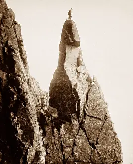 Climbers: Climbing The Needle Great Gable Lake District