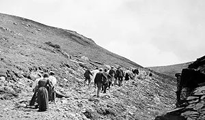 Snowdon: Climbing Snowdon from Llanberis, early 1900s