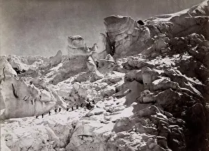 Climbers: Climbing the the Alps, climbers roped
