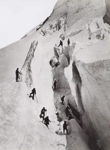 Climbers: Climbing the the Alps, climbers roped