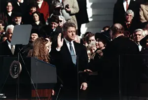 Rodham: Bill Clinton (center), taking the oath of ?