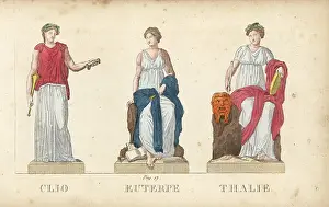 Thalia: Clio, Euterpe and Thalia, Greek muses