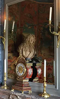 Pewter: Clock, La Fontaine's Study, Chateau de Vaux-le-Vicomte