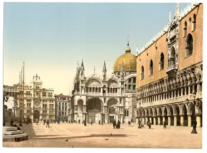 Piazzetta: Clock tower, St. Mark's, and Doges Palace, Piazzetta di San