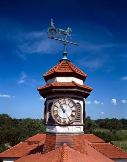 Weathervane: Clock tower and weathervane, Longview Farm, ?