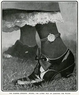 Fads: Clocked stocking 1910