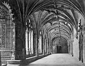 Begun: Cloister of the Jeronimos Monastery in Belem