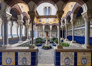 Museums: Cloister, Maricel Museum, Sitges, Catalonia, Spain