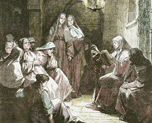 Nuns: Cloistered nuns. Gospel reading