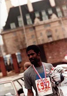 The British Caribbean History Collection: Close up of British Caribbean marathon runner