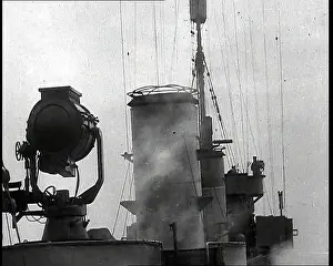 Searchlight: Close Up on the Funnels and a Searchlight of