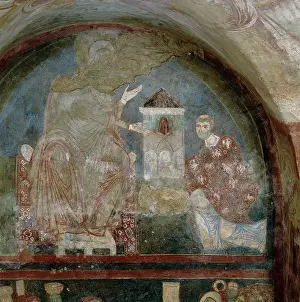 Frosinone: Close-up of the frescoes in