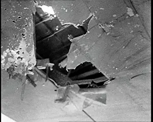 Structural: Close View Of Structural Damage To A Lancaster