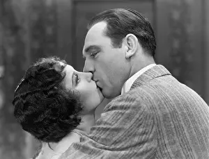 Aroused: Closeup of couple kissing