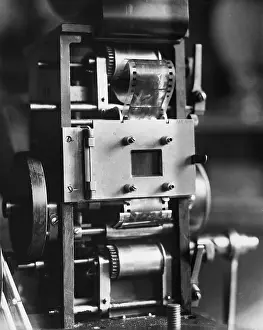 Innovative: Closeup of film projector