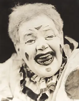 1910s 1940s: Closeup of laughing clown
