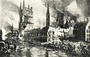 Lieut: The Cloth Hall, Ypres, November 1914