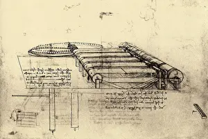 Shearing: Cloth Shearing Machine, by Leonardo da Vinci