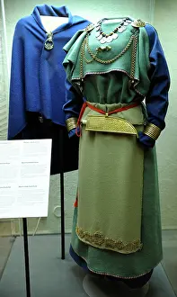 Finnish: Clothes perhaps of the Viking Age. Reconstruction. Finland