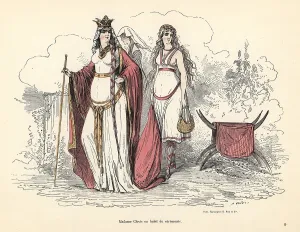 5th Century: Clotilde, Queen of the Franks, in ceremonial garb
