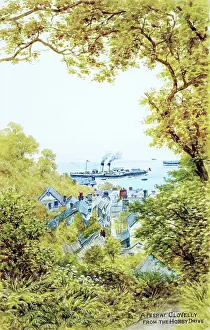 Clovelly: Clovelly, Devon, viewed from Hobby Drive