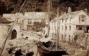 Clovelly: Clovelly Harbour, Devon, Victorian period