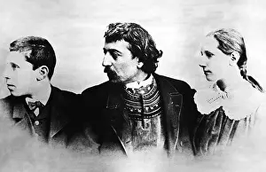 Gauguin: Clovis, Paul and Aline Gauguin, around 1884