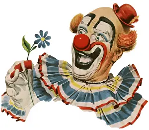 Illustratio: Clown Grins at Flower