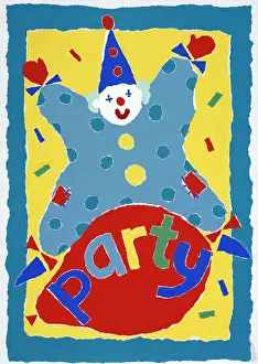 Ayliffe: Clown ' party invitation ' collage