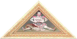 Postbag: Clown on a triangular Christmas card