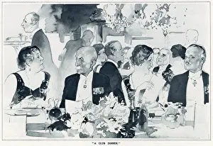 Dinning: A Club Dinner by Edmund Blampied