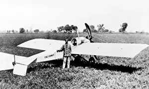 Lauded: Clyde Cessna with his monoplane The Comet