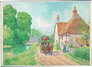 Savile: Coaching/summer with river and cottage