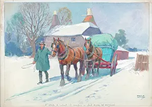 Savile: Coaching/winter with oast house