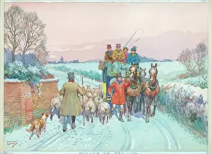 Savile: Coaching/winter, shepherd and sheep