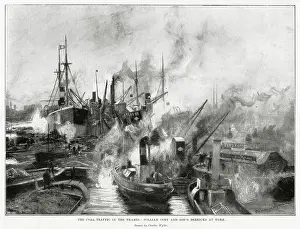 Coaling: The coal traffic in the Thames 1896