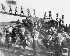 Troopship: Coaling operation WWI