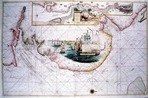 Coasting: Coasting Pilot ship and map of the Thames Estuary
