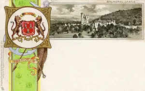 Leopards: The Coat of Arms of Aberdeen and view of Balmoral Castle