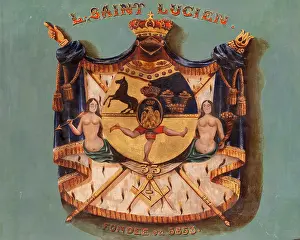 Freemasonic: Coat of arms, Musee de la Franc-Maconnerie, Paris, France