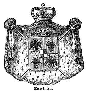 Escutcheon: Coat of arms, Principality of Romania