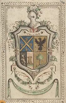The Liszt Collection: Coat of Arms Surmounted by a Plumed Helmet, 18th