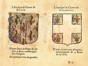 Armorial: Coats of arms of the Bishop-Counts of Noyon and of Chalons